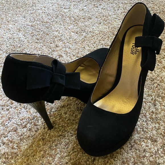 Suede heels with bows - Picture 3 of 7